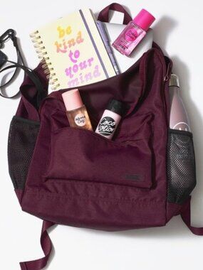 Victoria Secret Burgandy Unisex Backpack